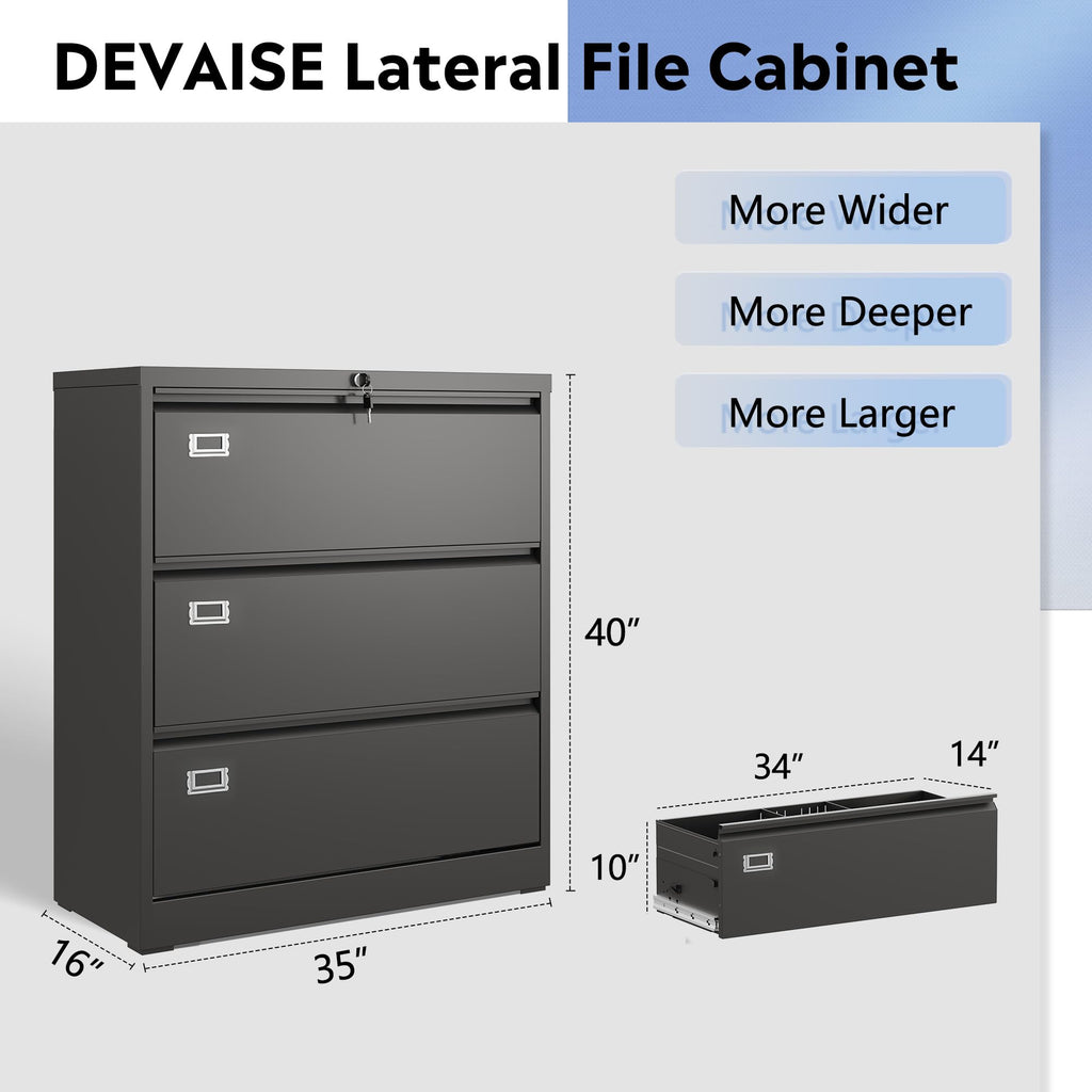 3 Drawer Lateral File Cabinet V902651