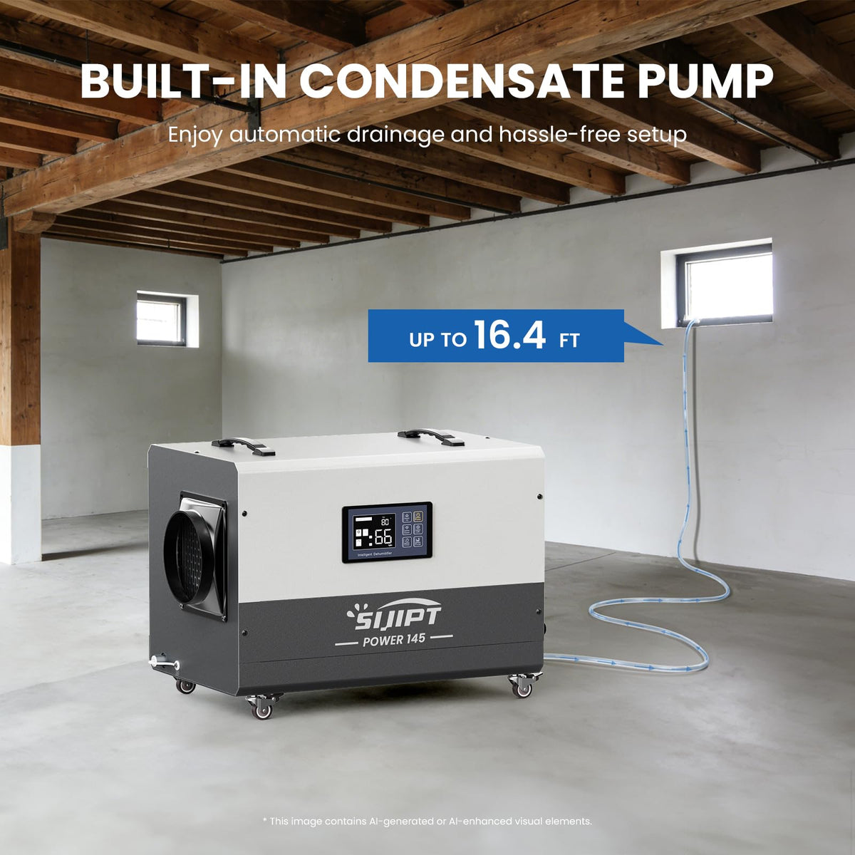145 Pints Commercial Dehumidifier with Pump & Drain E169939