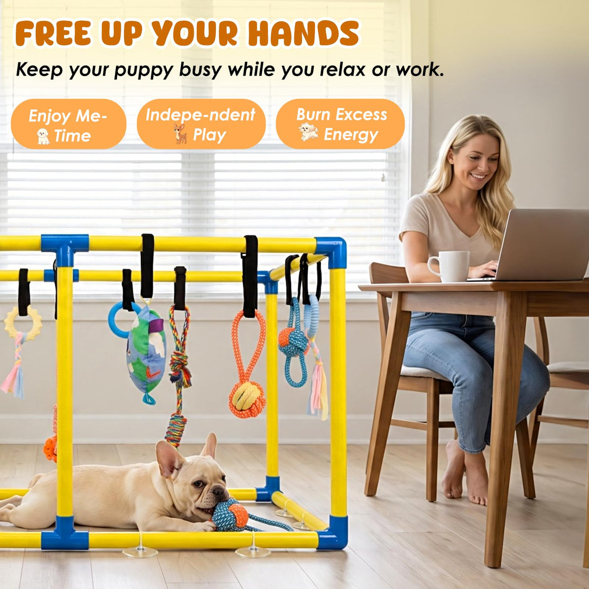 Puppy Play Gym with 14 Hanging Toys A42447