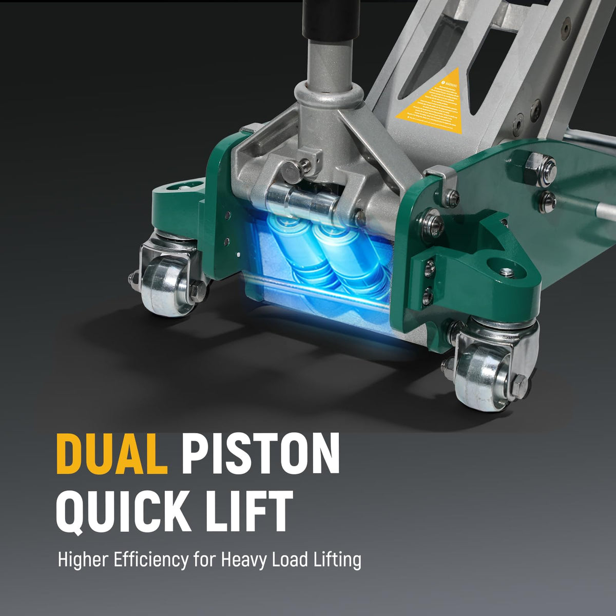 3-Ton Aluminum Floor Jack with Dual-Piston Rapid Lift Pump K19402