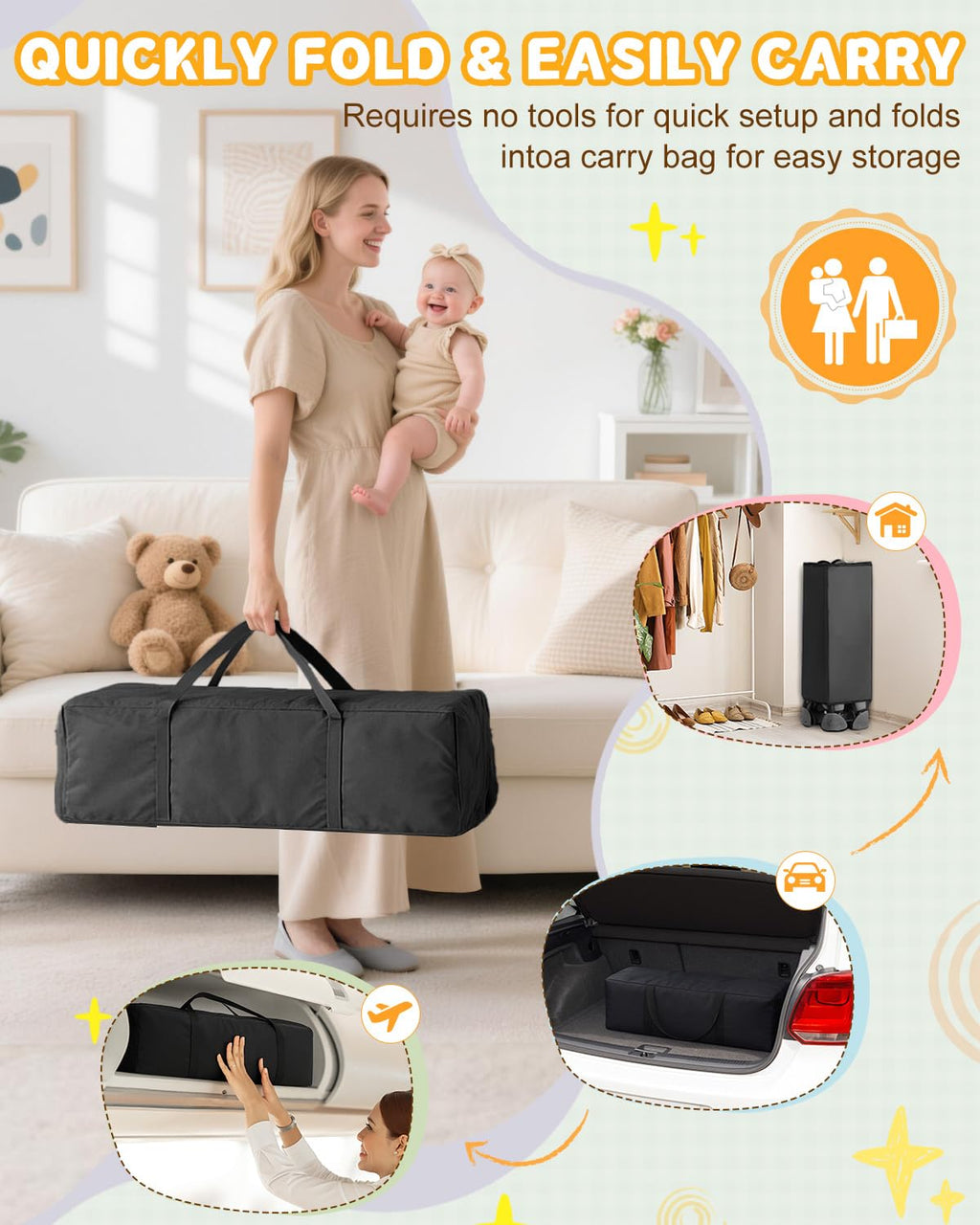 5 in 1 Bedside Bassinet U394