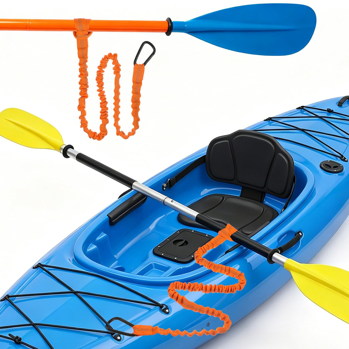 Kayak Paddle Leash with Carabiner H7396