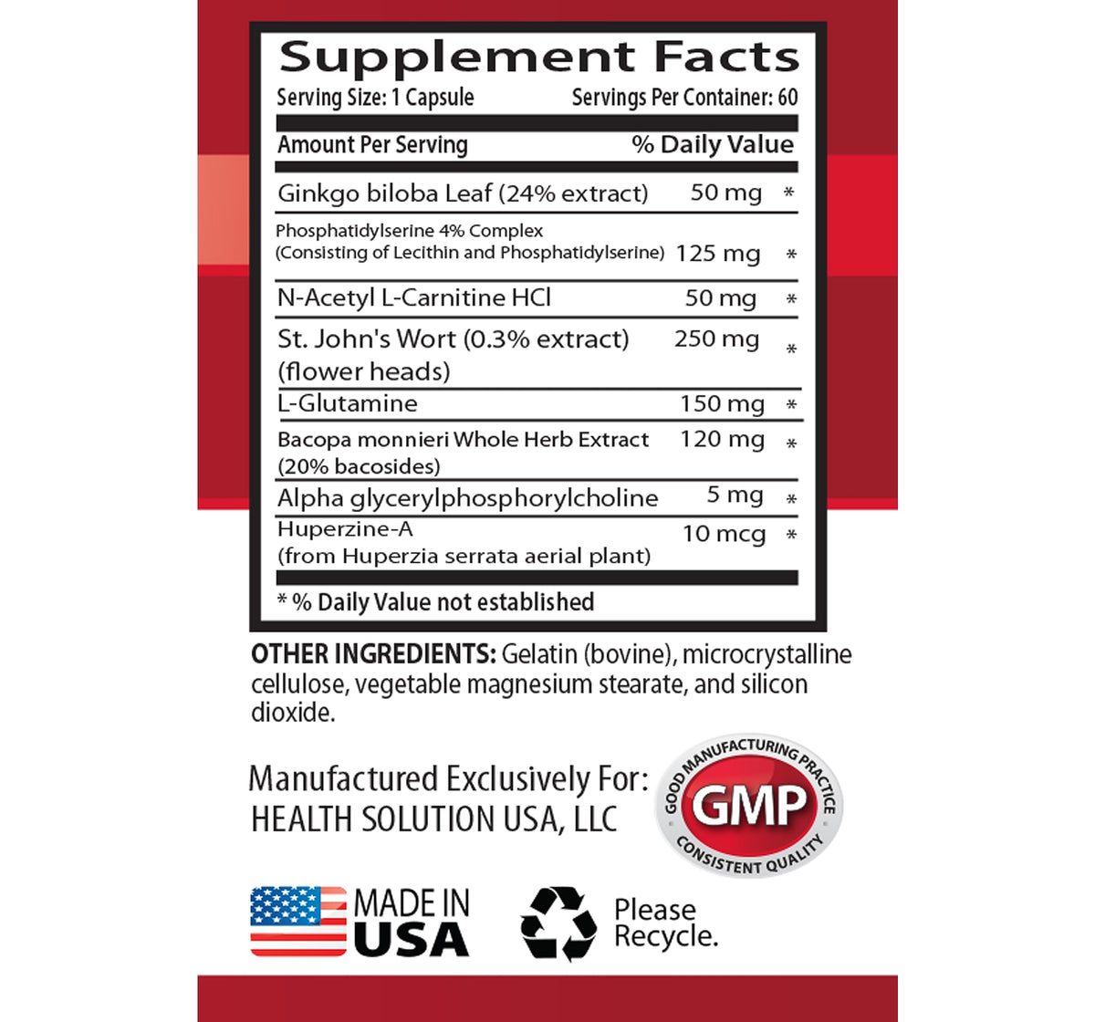 120 Caps Brain and Memory Supplement C651