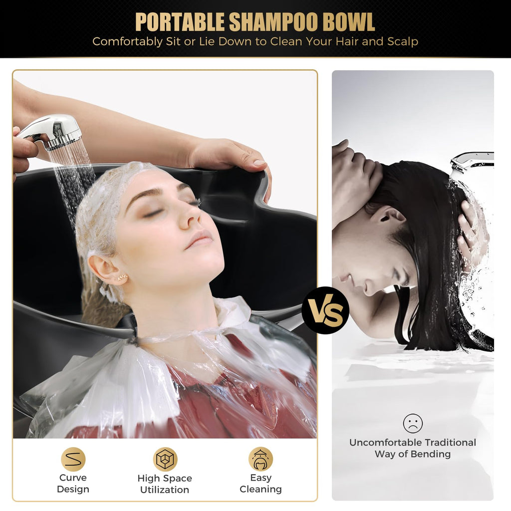 Portable Plastic Hair Washing Sink with Electric Pump O7641