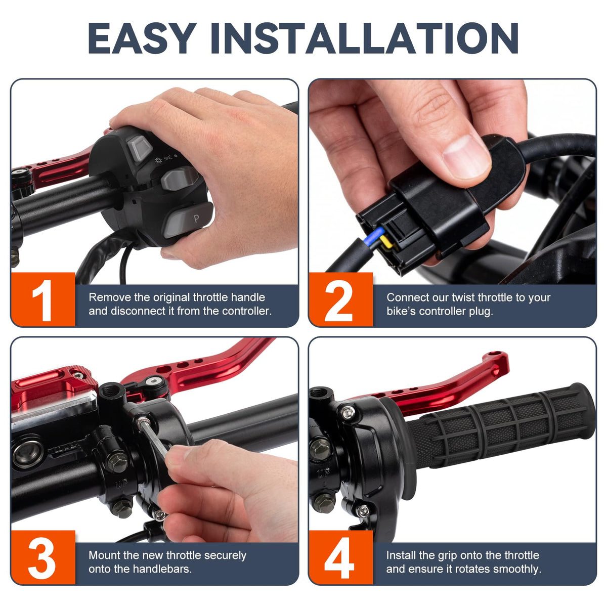 Waterproof Twist Throttle Kit for Electric Dirt Bike T187