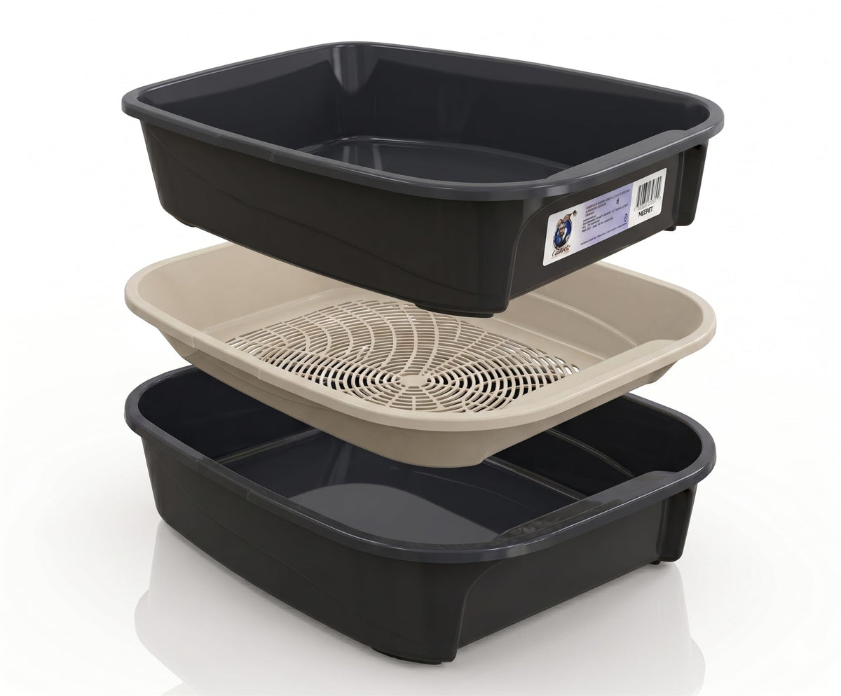 Black Sifting Cat Litter Box M939