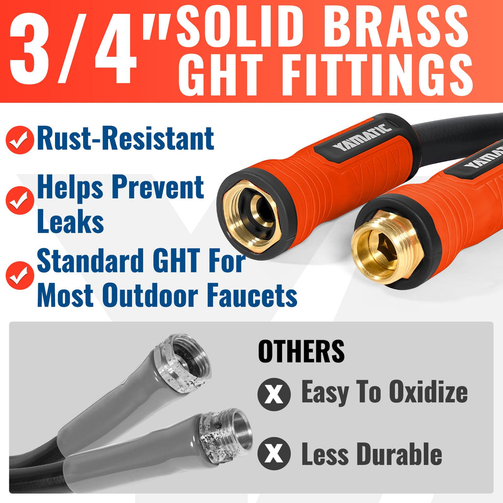 100ft Garden Hose 5/8in I.D. with Swivel Brass Handle S462
