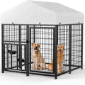 4 x 4 x 4.25 FT Outdoor Dog Kennel with Roof C409