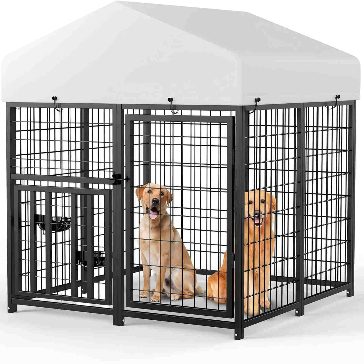 4 x 4 x 4.25 FT Outdoor Dog Kennel with Roof C409