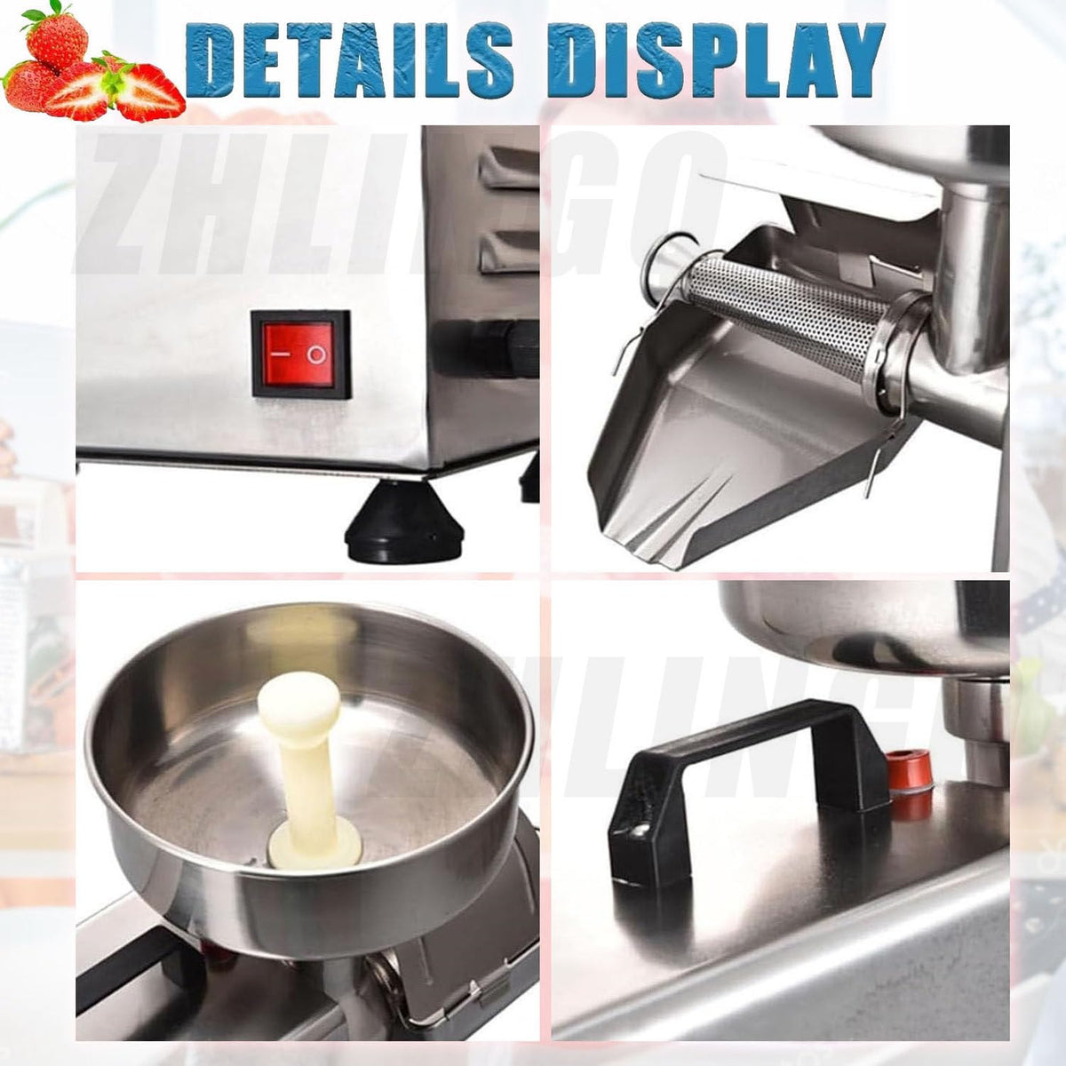 450W Stainless Steel Electric Tomato Strainer T396207