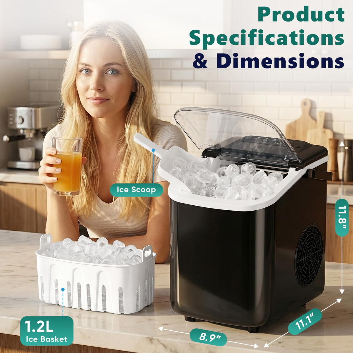 Countertop Ice Maker with Self-Cleaning J31378