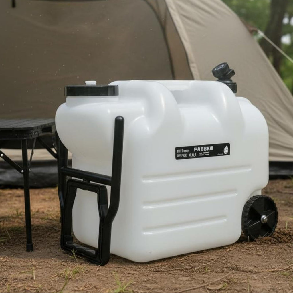White Portable Water Dispenser with Faucet and Wheels K6604