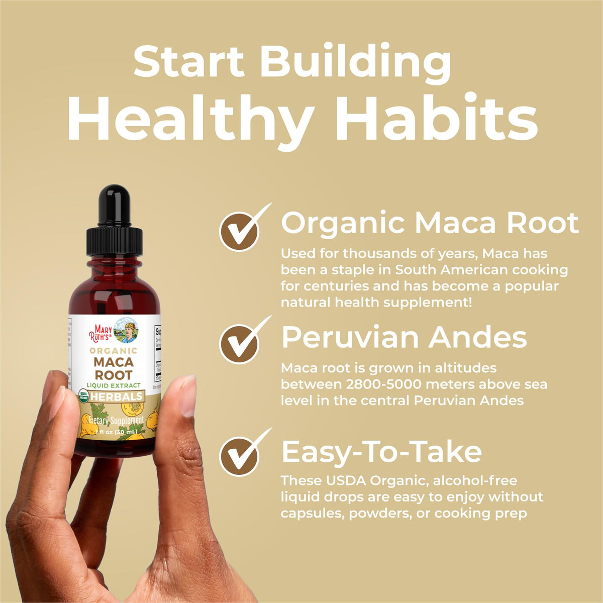 USDA Organic Maca Root Liquid Drops P322598