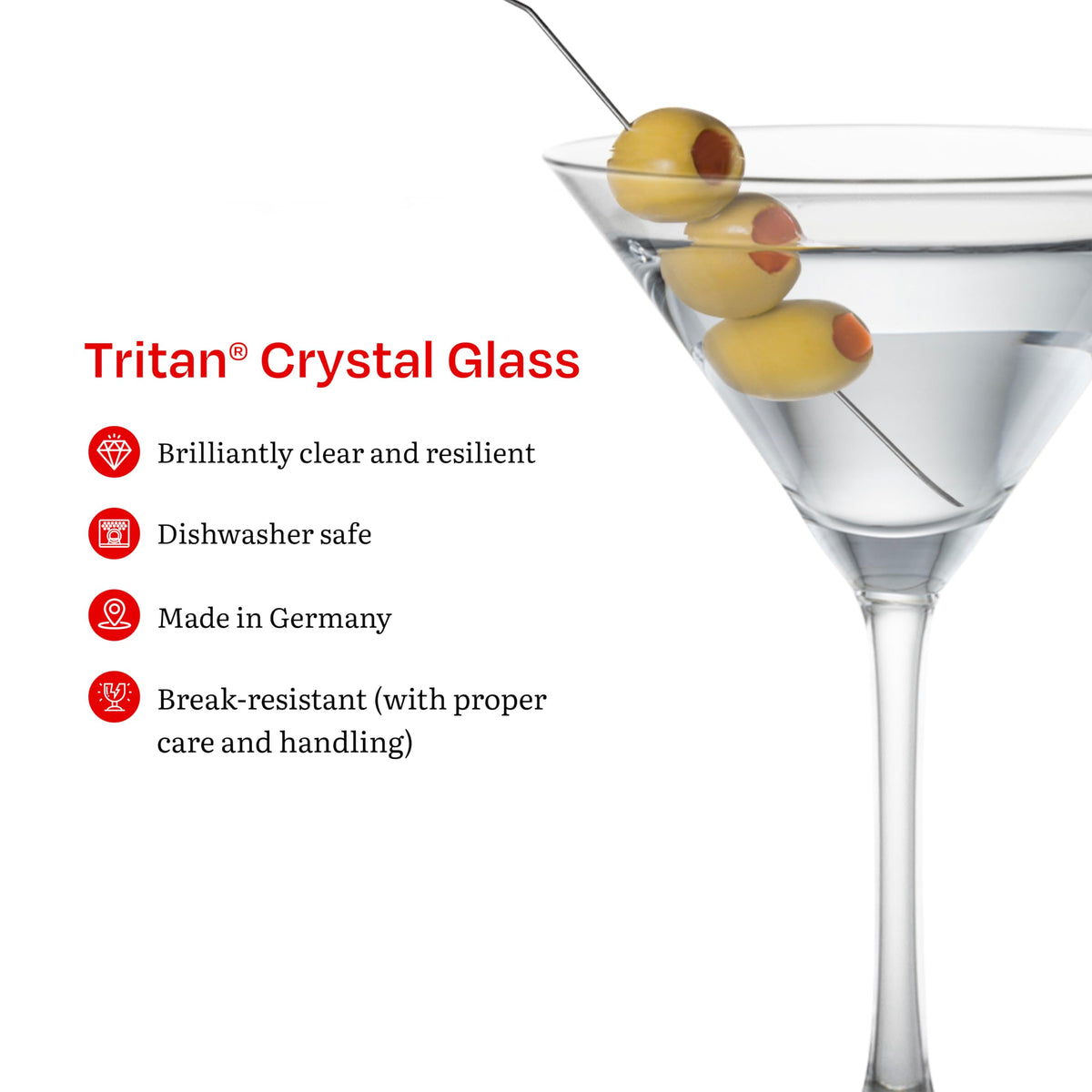 Clear 6 Ounce Martini Glass Set of 6 Q450100