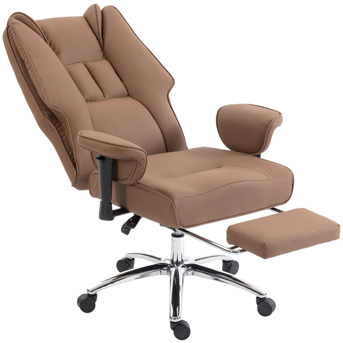 Brown Ergonomic Reclining Office Chair with Footrest P36989