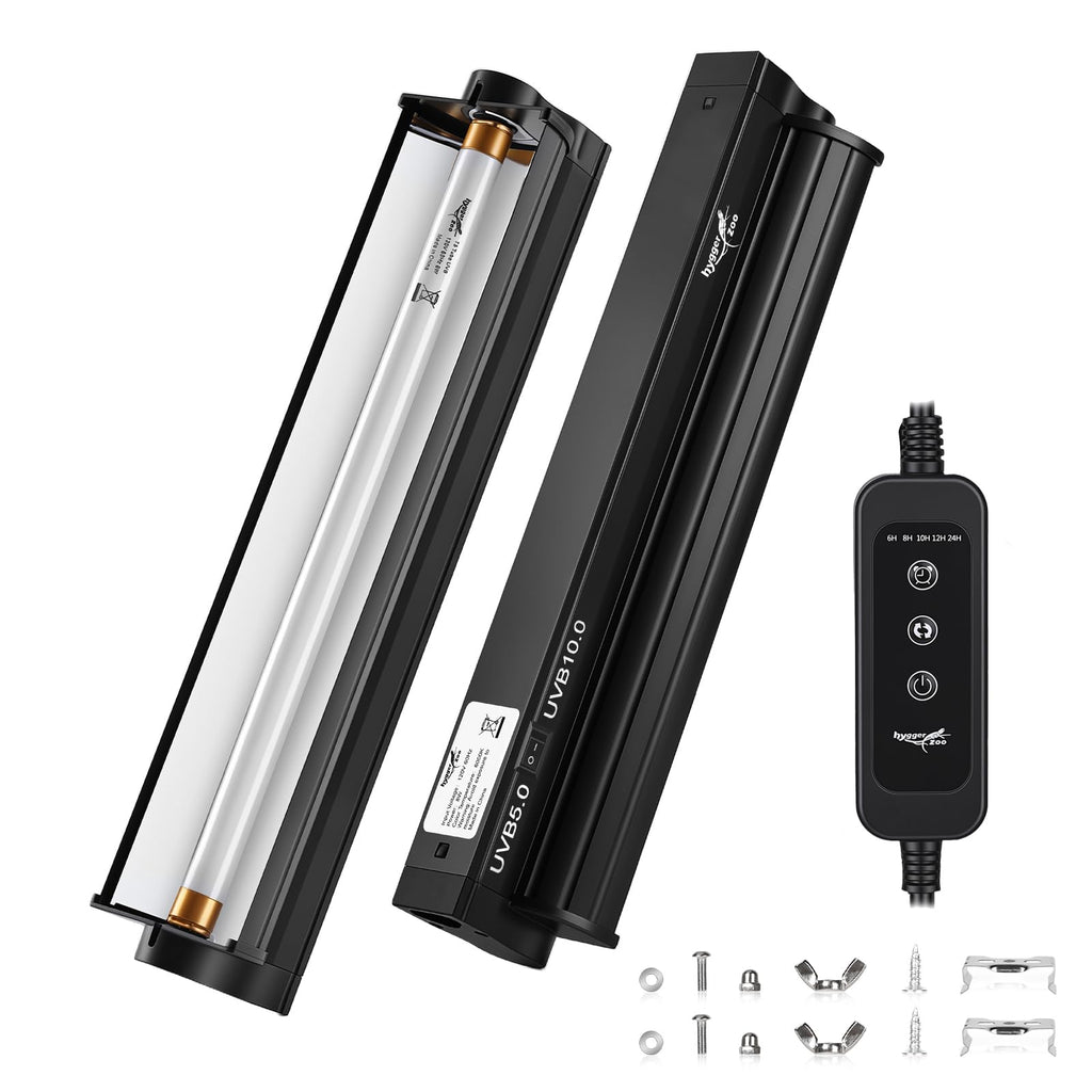 12Inch T5 UVB Reptile Light Fixture Combo Kit with Cycle Timer O572