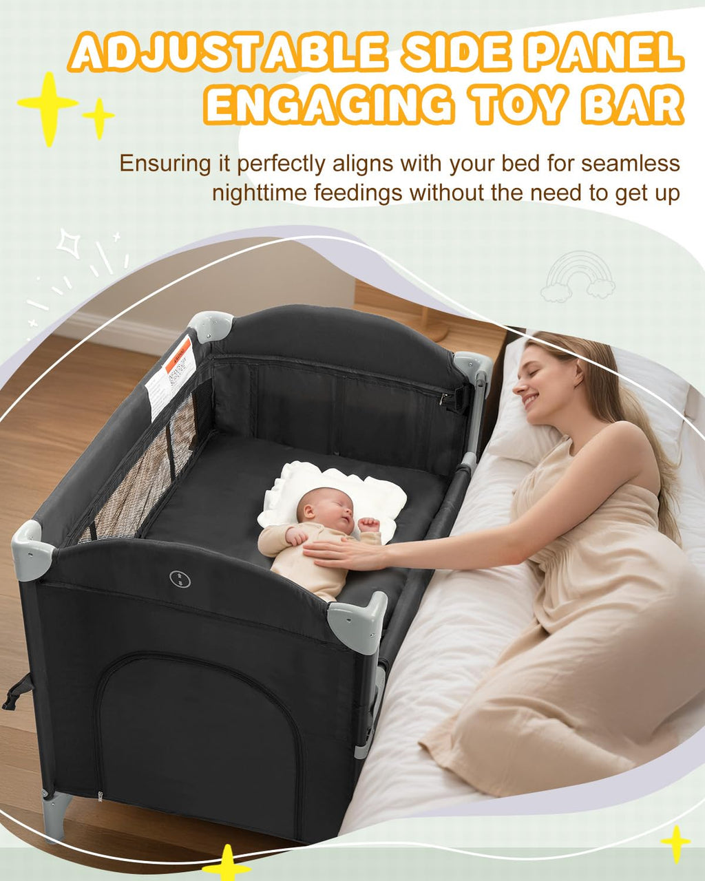 5 in 1 Bedside Bassinet U394