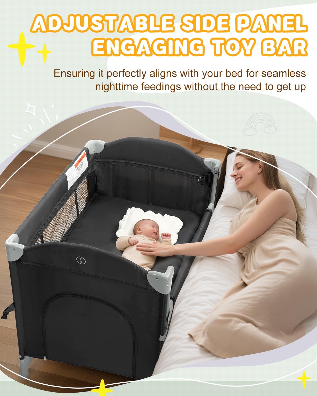 5 in 1 Bedside Bassinet U394