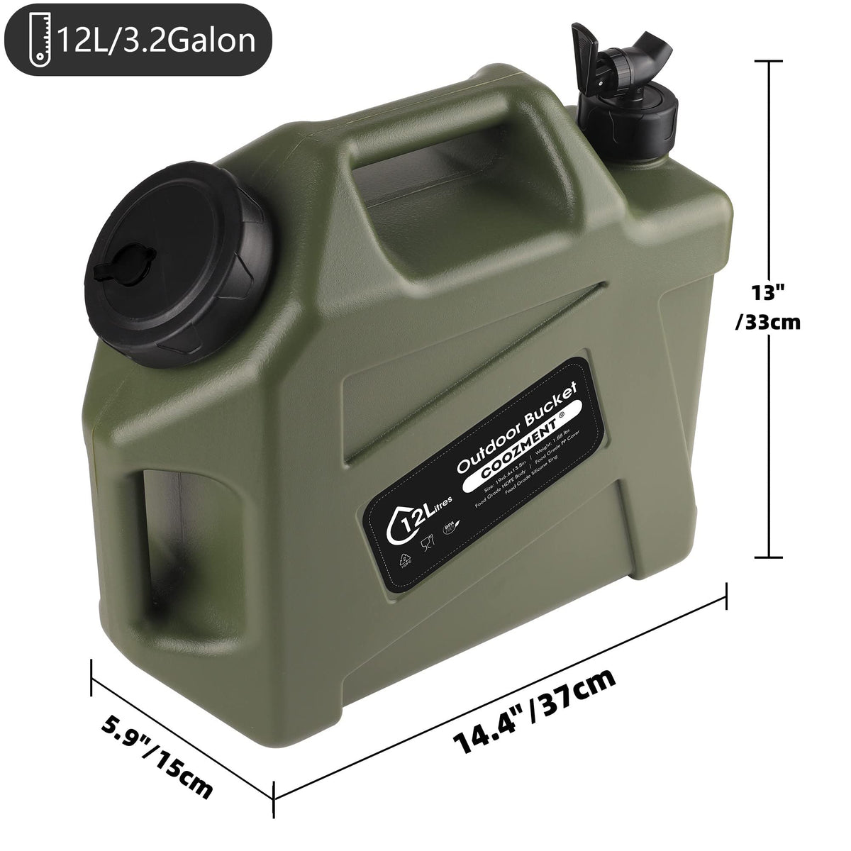 BPA Free Water Containers with Spigot H2090