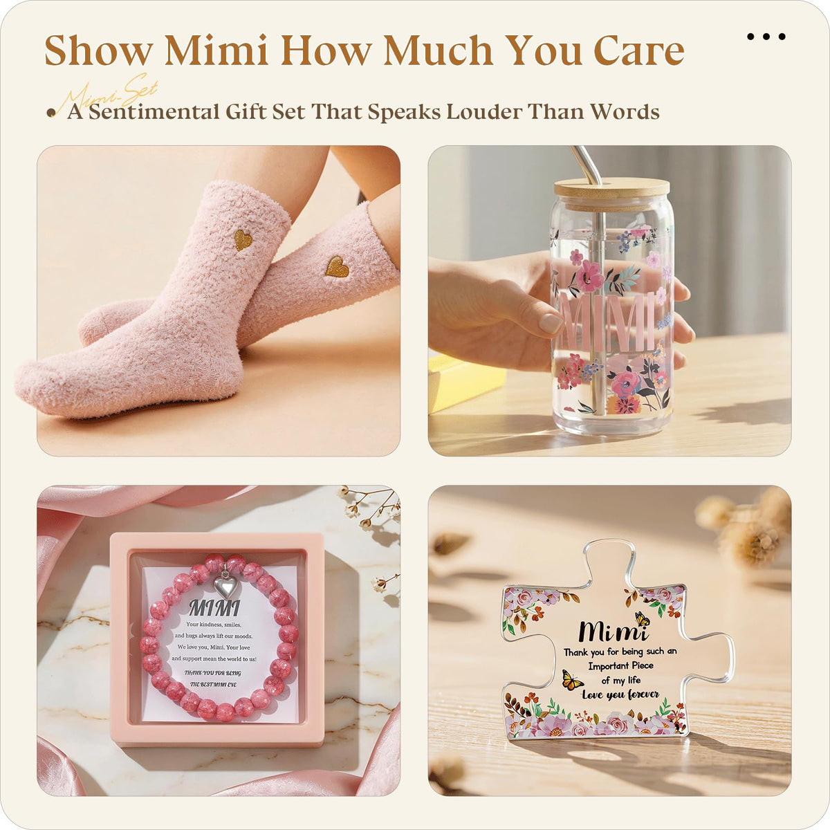 Grandma Gift Set with Blanket and Glass Cup B7379
