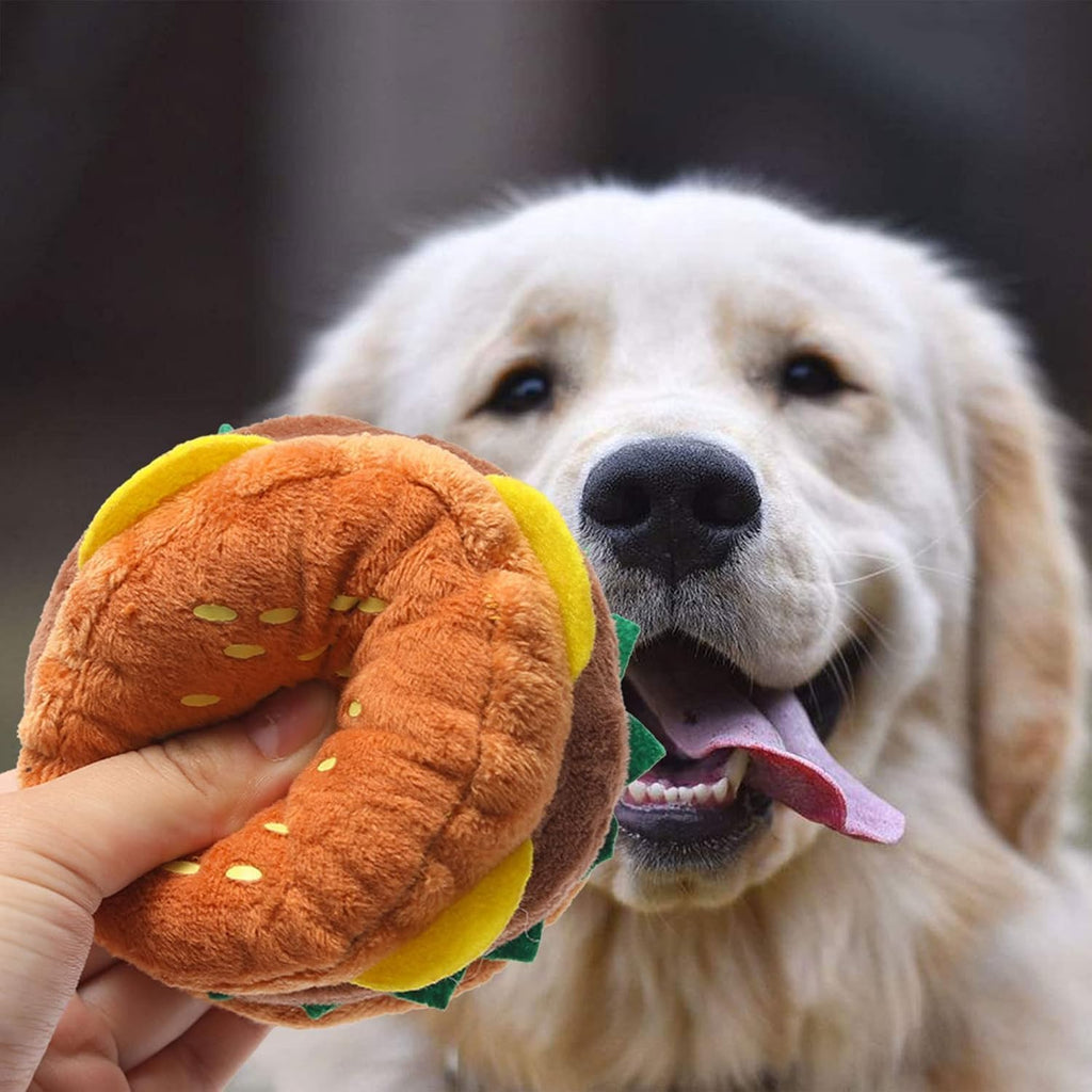 Hamburger Shape Dog Squeaky Toy L17672