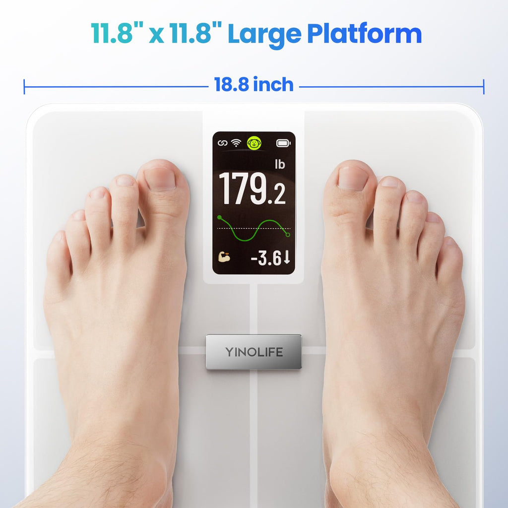 Digital Bathroom Weight Scale with 4.3" Color Display P733
