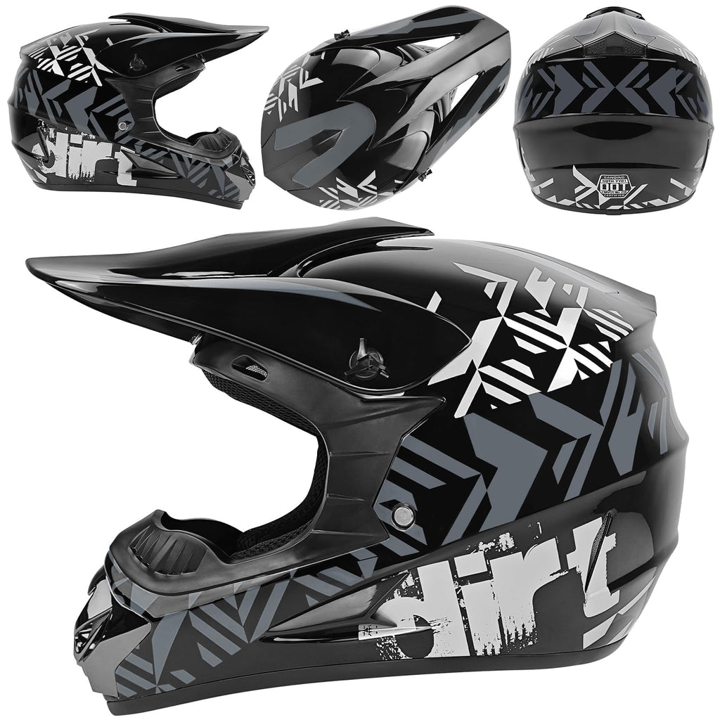 Certified Youth Kids Dirt Bike Motocross ATV Helmets 4Pcs Set Z1275