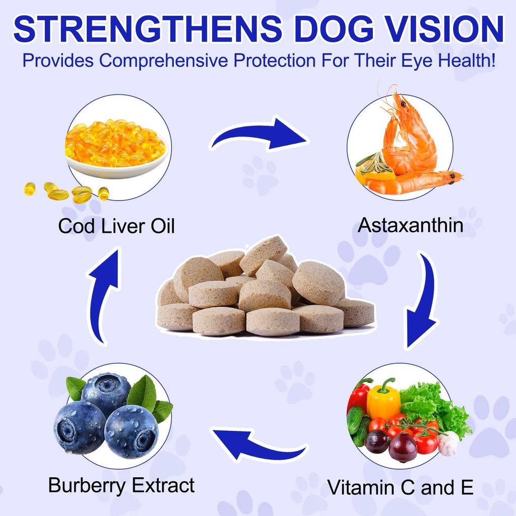 Omega 3 DHA Dog Eye Health Supplements, 180 Count O322