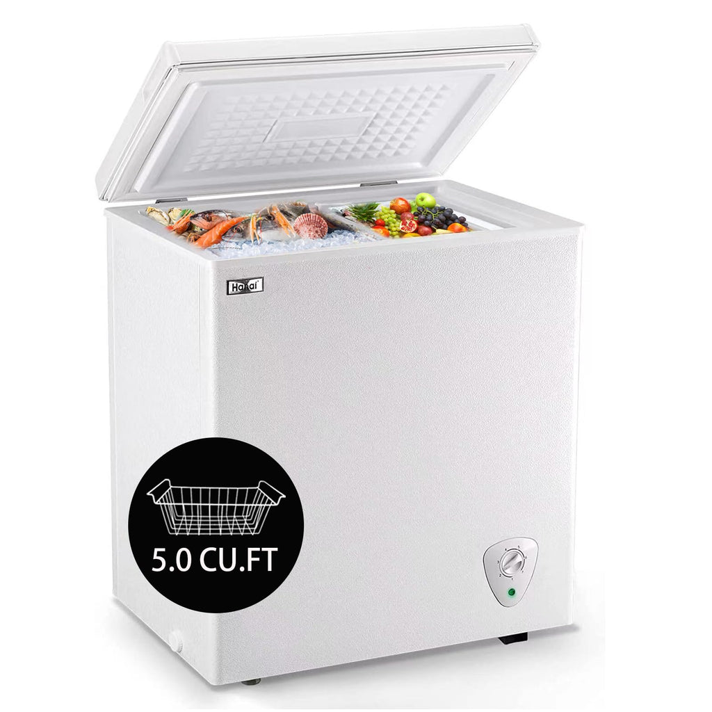 5.0 Cu.Ft White Chest Freezer with Removable Basket R240877