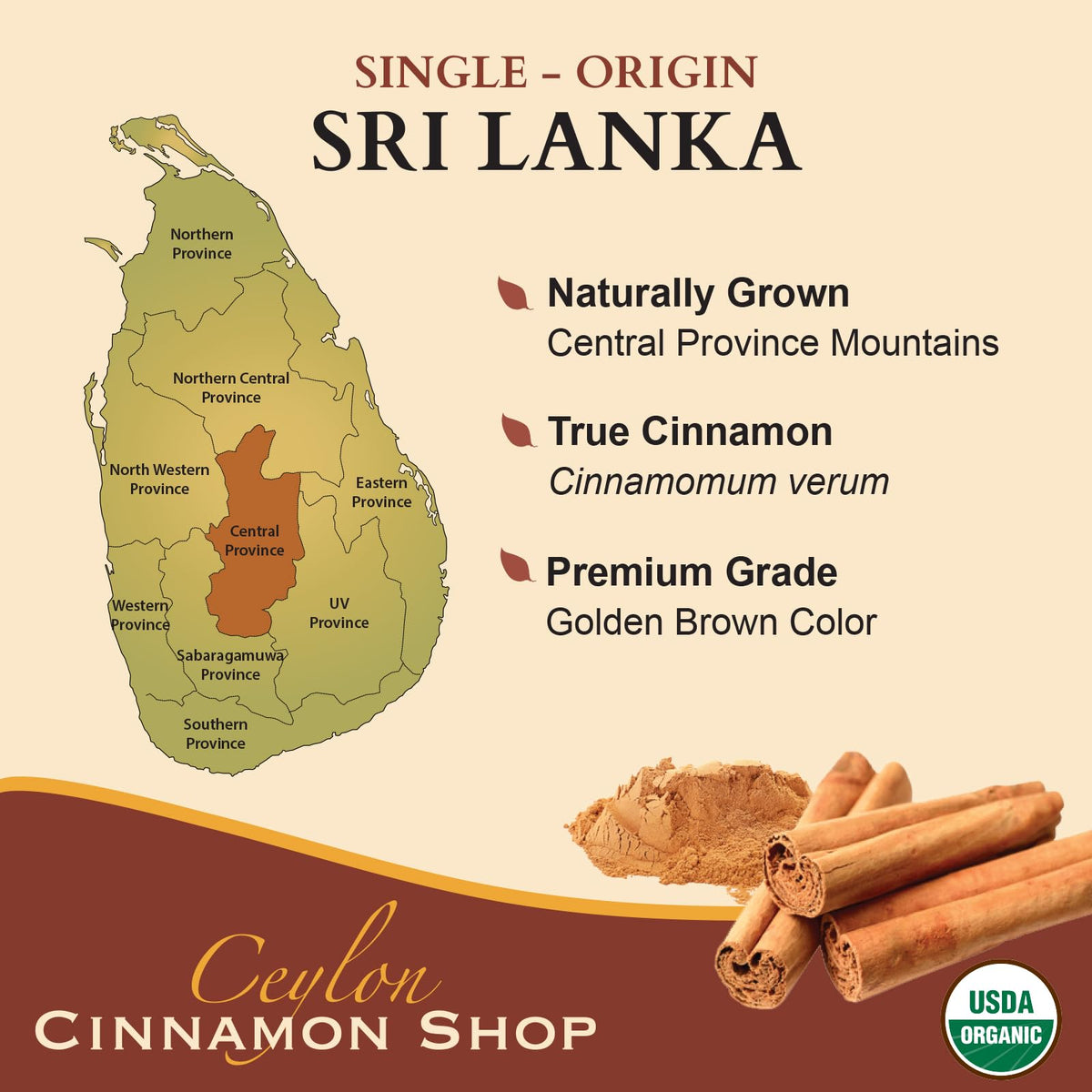Organic Ceylon Cinnamon Capsules, 90 Count J4854