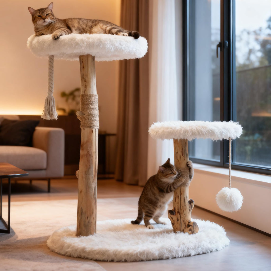 Modern Cat Tree Tower with Sisal Scratching Post Z89353