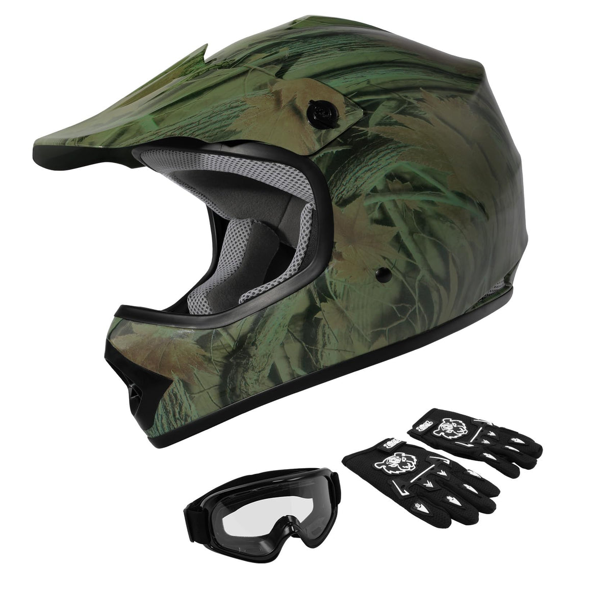 Youth Kids Motocross Helmet with Goggles & Gloves J306416