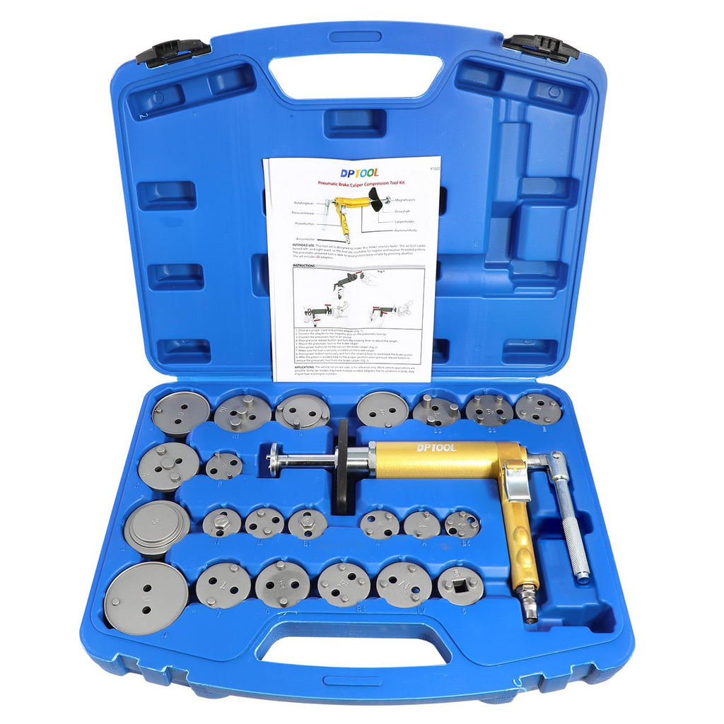 23Pc Pneumatic Brake Caliper Compression Tool Kit J4256