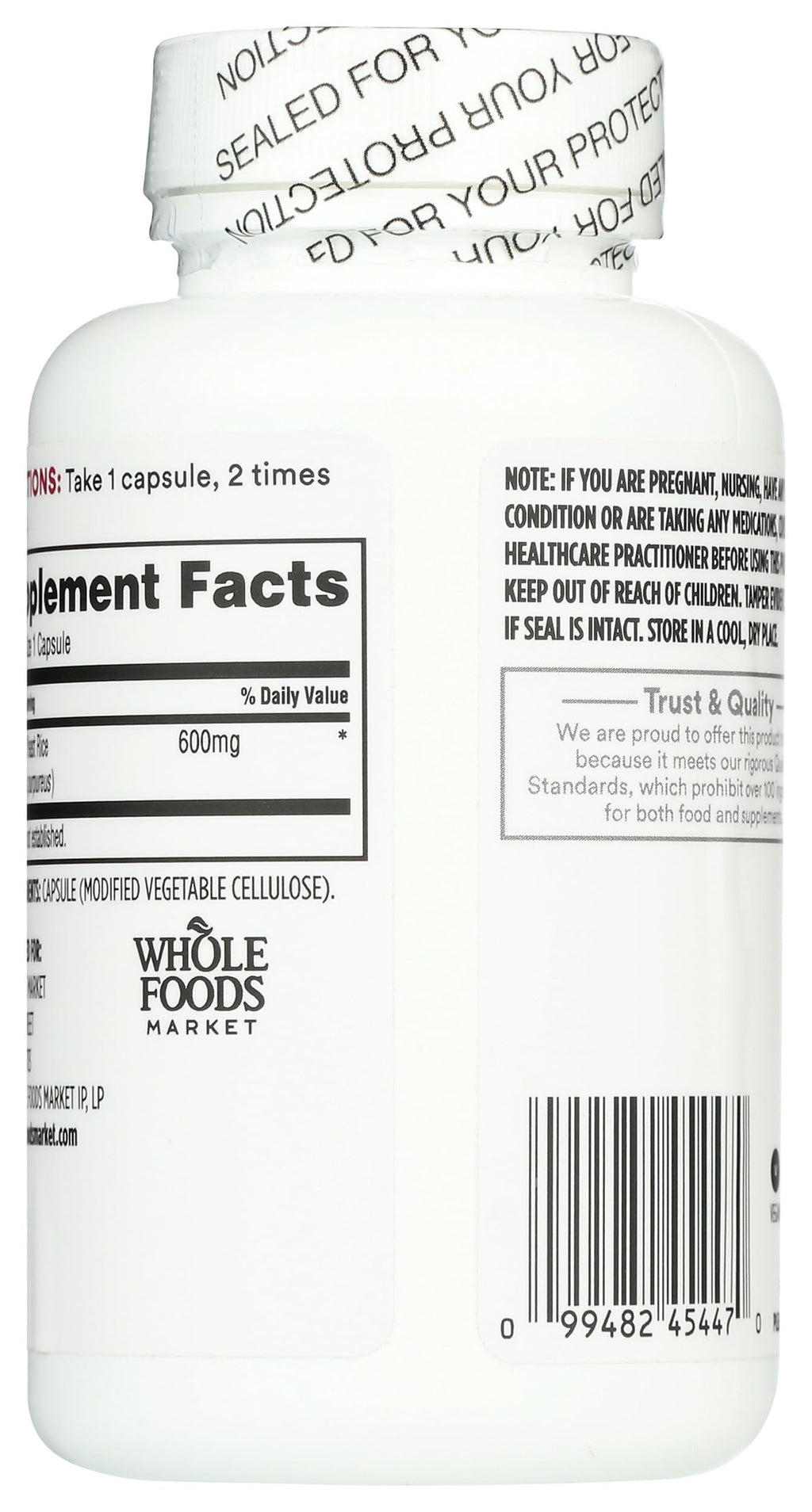 Red Yeast Rice 600mg 120 Count C7854