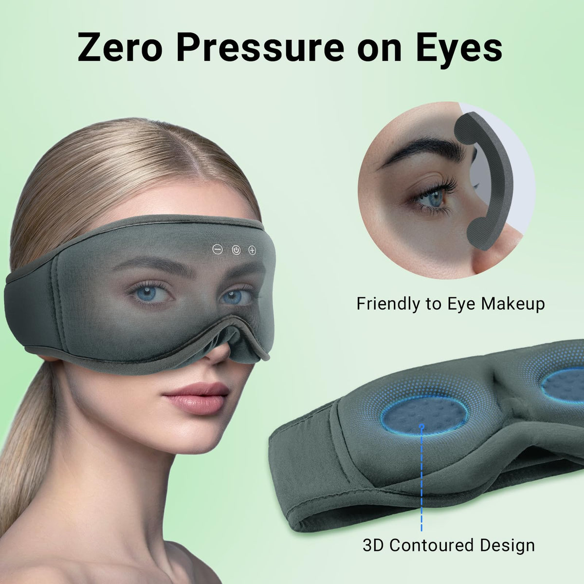 Bamboo Cotton Sleep Mask with Bluetooth Headphones T780737