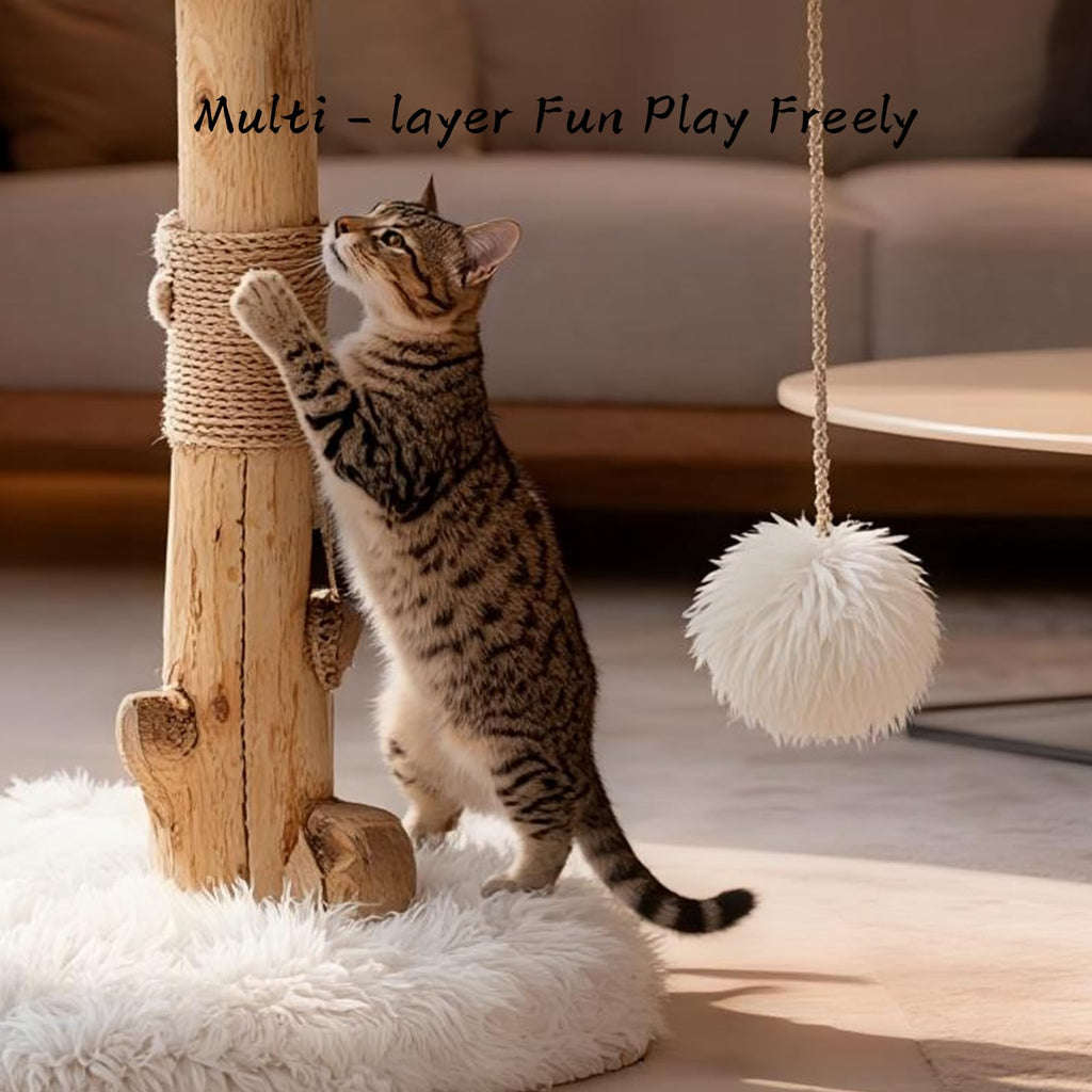 Modern Cat Tree Tower with Sisal Scratching Post Z89353