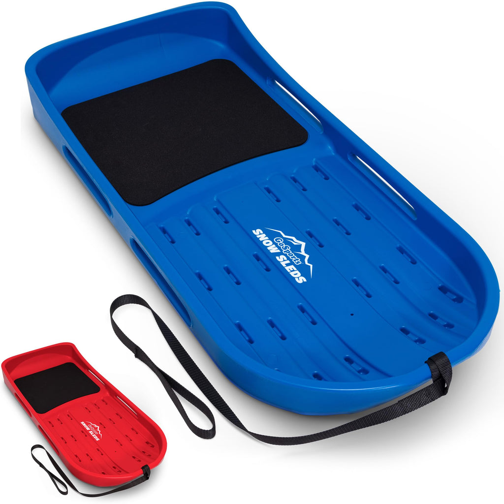 2 Person Snow Sled with Pull Strap and Padded Seat A363