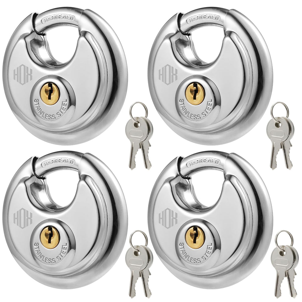 Keyed-Alike Disc Padlock 4-Pack W487