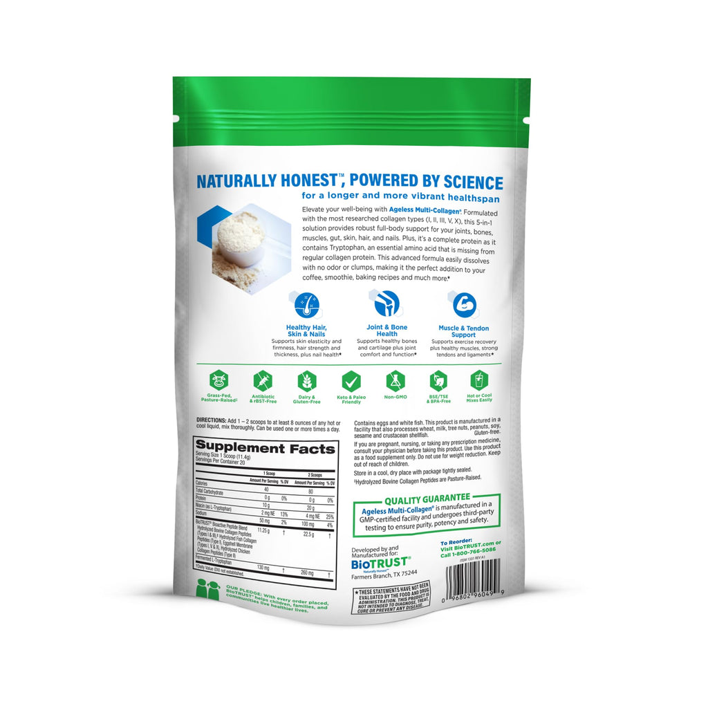 Unflavored Hydrolyzed Collagen Peptides Powder 3 Pack Q106176