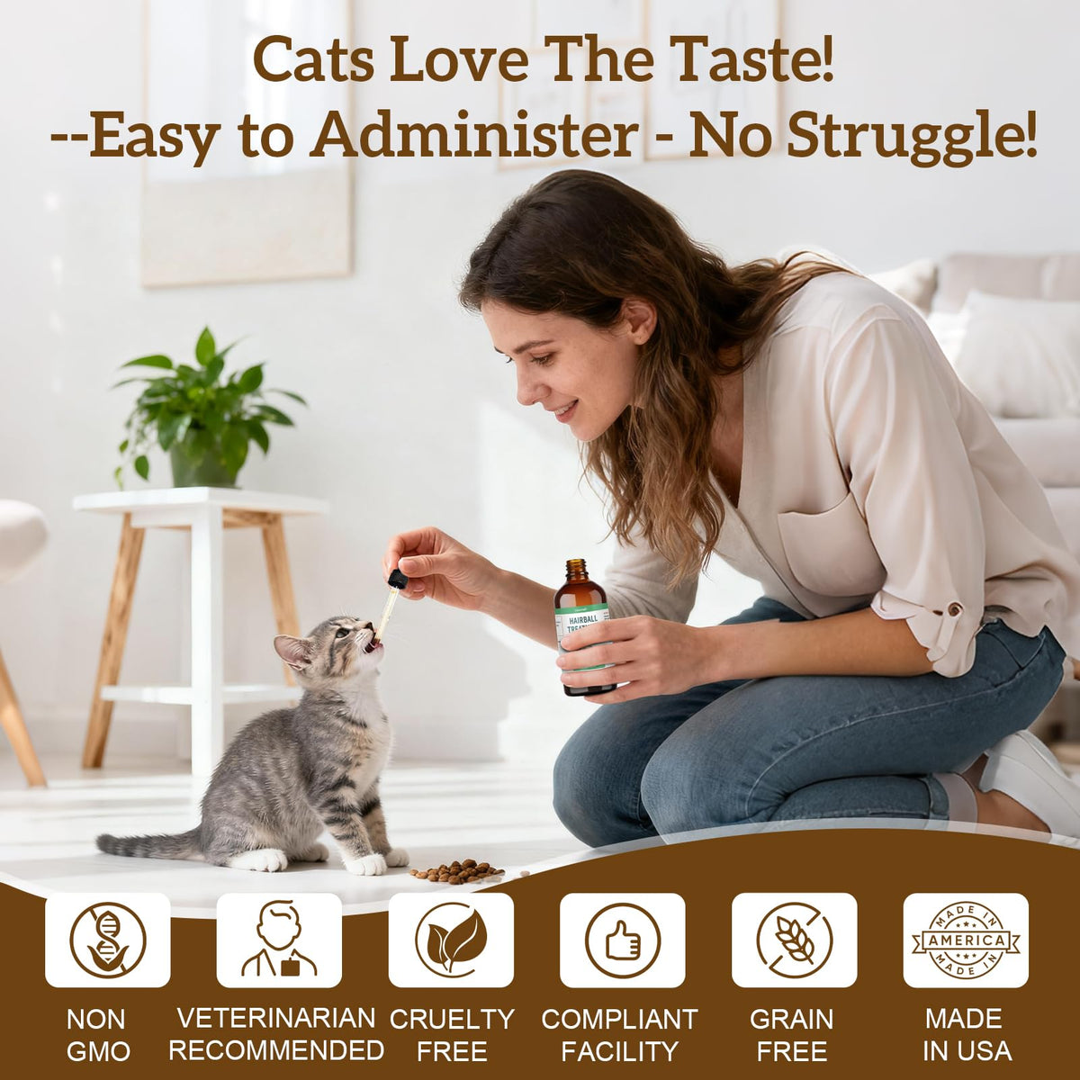 Cat Hairball Remedy with Natural Ingredients & Vitamins P197638