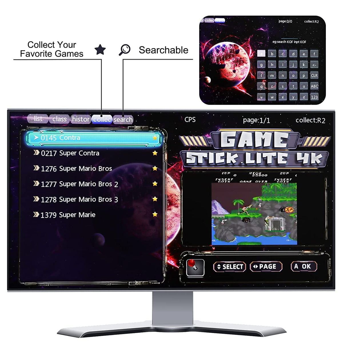 Wireless Retro Game Console with 10,000+ Built-in Games, 4K HDMI-Compatible, 64G, Black I287393