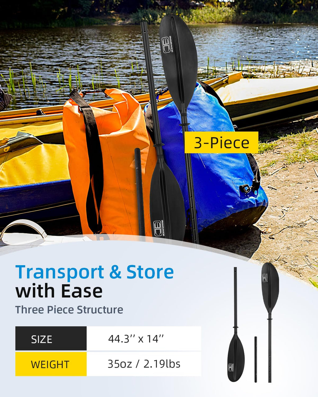 Adjustable Carbon Fiber Kayak Paddle B34904