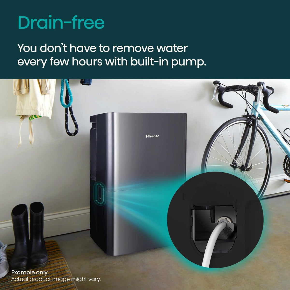 50-Pint Portable Dehumidifier with Built-In Pump T53330