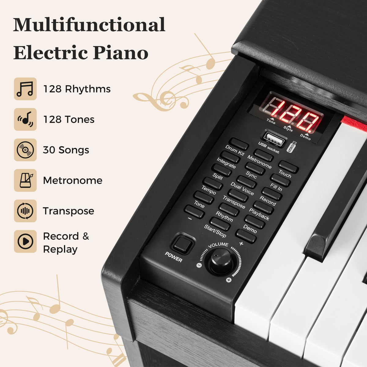 88 Key Weighted Hammer Action Digital Piano D413113