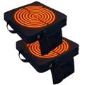 Black 2 Pack Heated Stadium Seat Cushions Y926