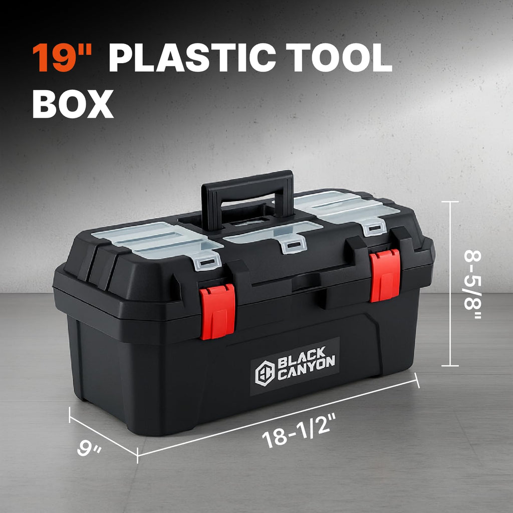 19 Inch Plastic Portable Tool Box with Handle D19868