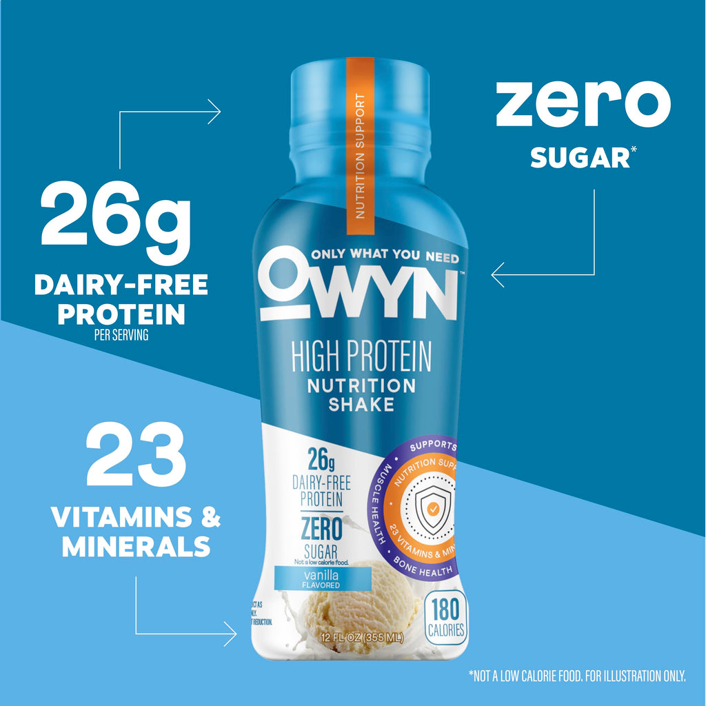 26g High Protein Shake, Vanilla Flavored, 12 Ct C7608