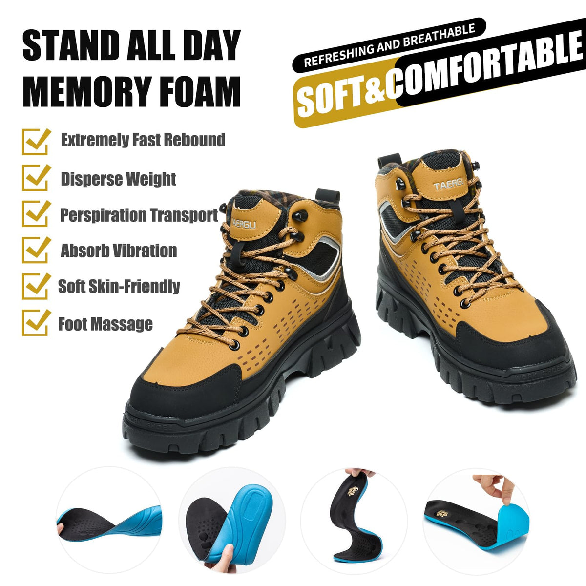 Steel Toe Work Boots 6" Waterproof P386600