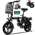 Electric Bike 1200W Peak Motor 20-28MPH 32 Miles Range Removable Battery Q219080