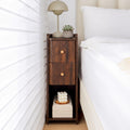 Wooden 2 Drawer Narrow Nightstand R20341